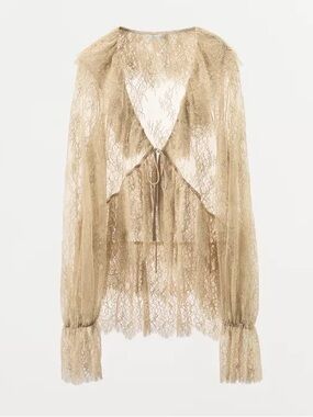 ZARA ZW COLLECTION LIMITED EDITION LACE RUFFLE SHIRT